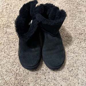 UGG Classic Short Suede & Sheepskin Slip-on